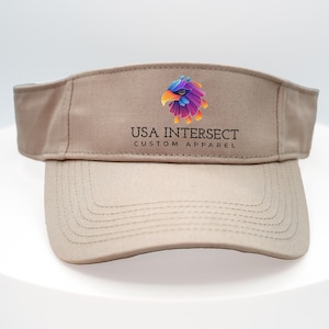 Custom Printed Big Accessories Cotton Twill Visor | Personalized BX006 Cotton Visor | Custom Logo Visor | Adjustable Hook and Loop Closure