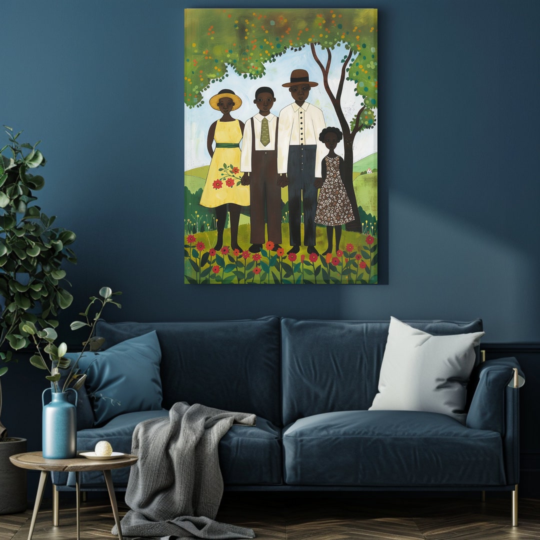 Family, Black Art, Black Wall Art, Black Wall Décor, Black Art Prints, Home Décor Gift, Black ...