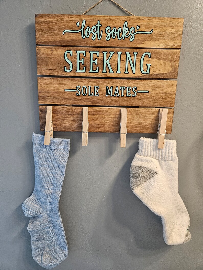 Lost Socks Sign 4 Types of Wood Finish - Etsy