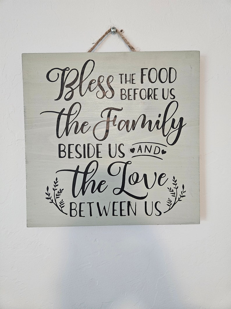 Bless Our Food, Family, And Love Sign main image 0
