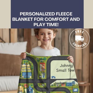 Couverture de tapis de jeu personnalisée, feuille de route éducative pour enfants - Outil d'apprentissage interactif confortable et cadeau de décoration de chambre pour garçons et filles
