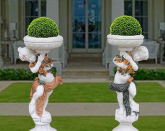 The gorgeous  white marble planter ( flowerpot ) 1 pair  60x28x28inch