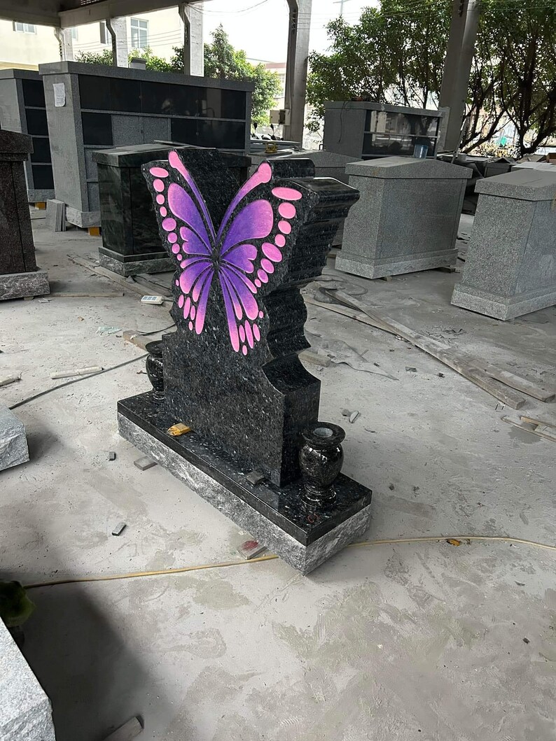 The Butterfly Shaped Headstone Etsy