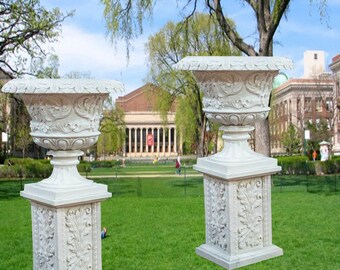 The gorgeous  white marble planter ( flowerpot ) 1 pair  58x28x28inch