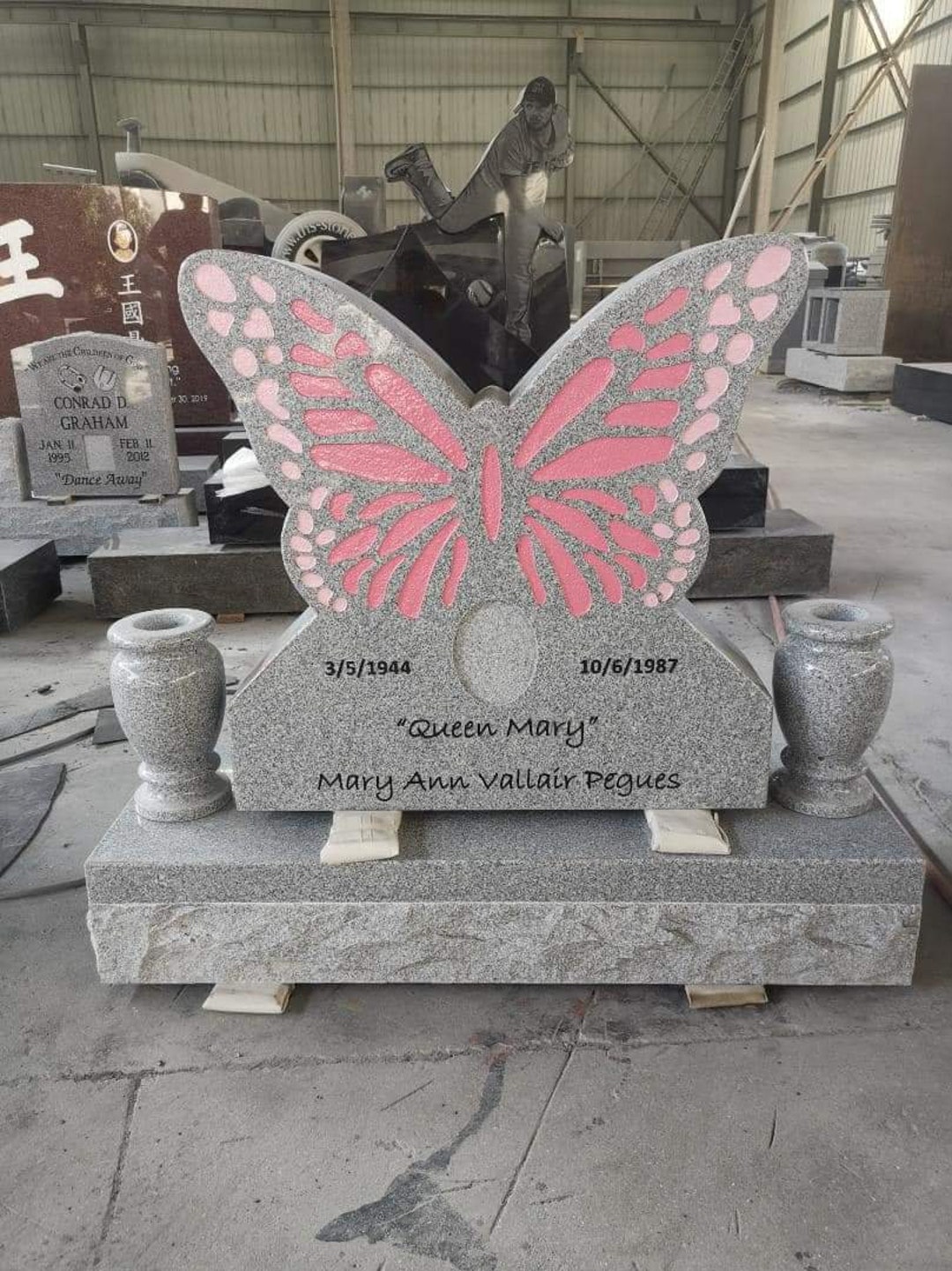 The Butterfly Shaped Headstone Etsy