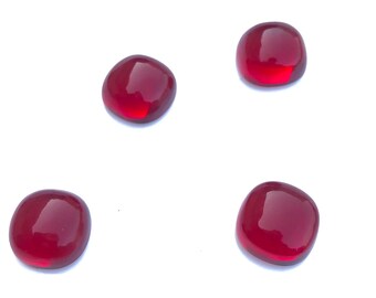 Red Garnet Quartz Gemstone: AAA Cushion Cabochon