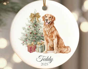 パーソナライズされたシーズーのクリスマスオーナメント：ヴィンテージ