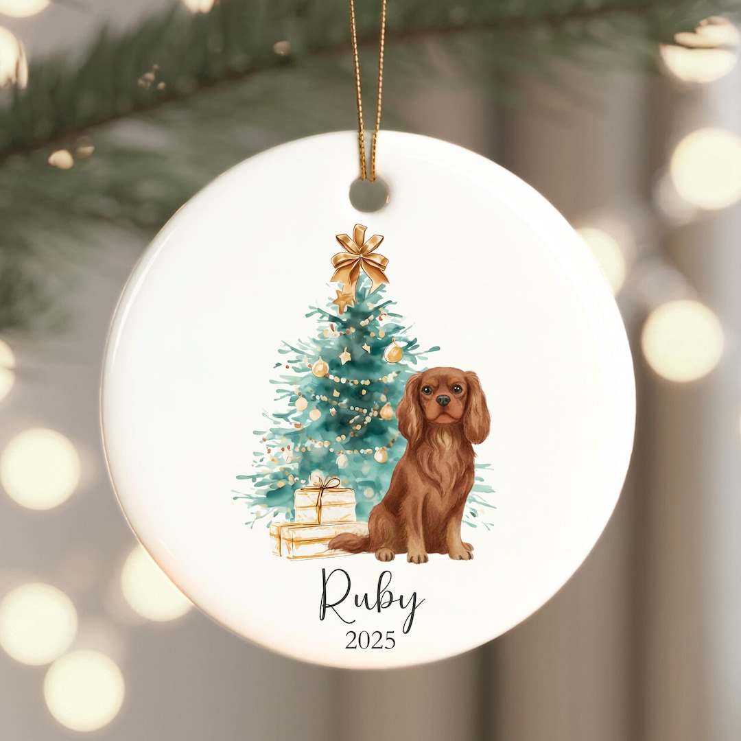 King Charles Spaniel Ornements personnalisés pour sapin de Noël Souvenir King Charles Spaniel Ornements personnalisés pour sapin de Noël Souvenir