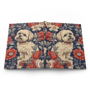 Shih Tzu and Flowers Hardcover Journal - Cute Shih Tzu Dog Floral Diary, Gift for Shih Tzu Lovers, 150 Lined Pages, Farmhouse Decor Design image 5
