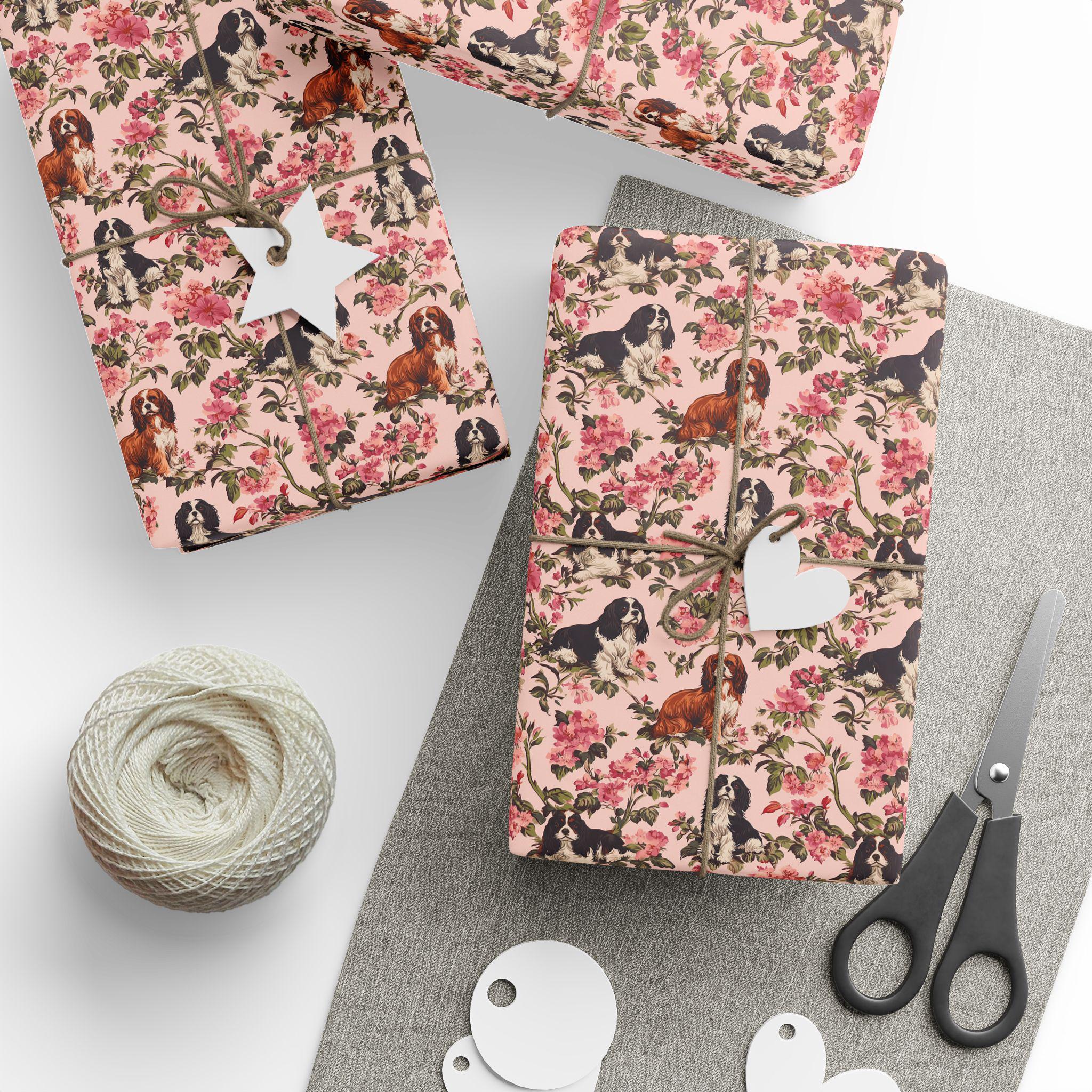 Cadeaupapier bloemen dubbelzijdig 50cm x 50m