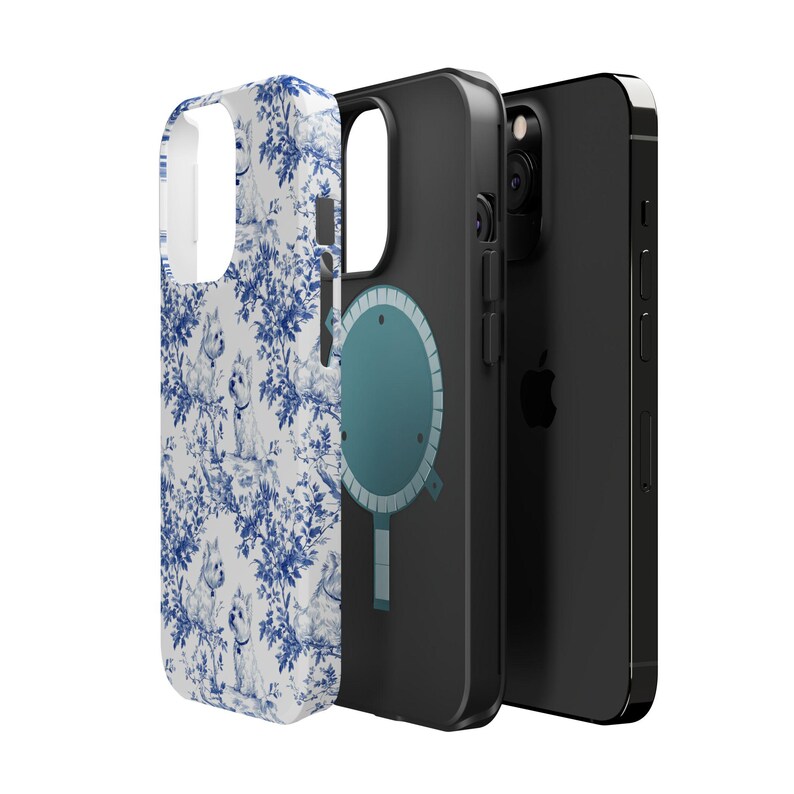 Westie Chinoiserie MagSafe Tough Phone Case iPhone 17, 16, 15, 14 Pro Max Case, West Highland Terrier Dog Lovers Magnetic Tough Phonecase image 7