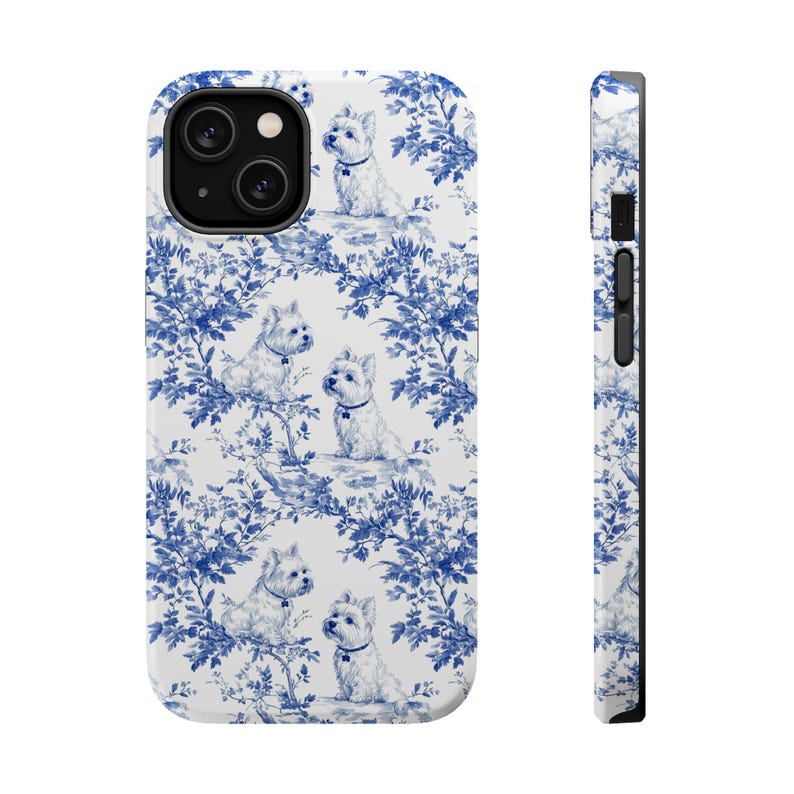 Westie Chinoiserie MagSafe Tough Phone Case iPhone 17, 16, 15, 14 Pro Max Case, West Highland Terrier Dog Lovers Magnetic Tough Phonecase image 12