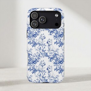 Westie Chinoiserie MagSafe Tough Phone Case iPhone 17, 16, 15, 14 Pro Max Case, West Highland Terrier Dog Lovers Magnetic Tough Phonecase image 3