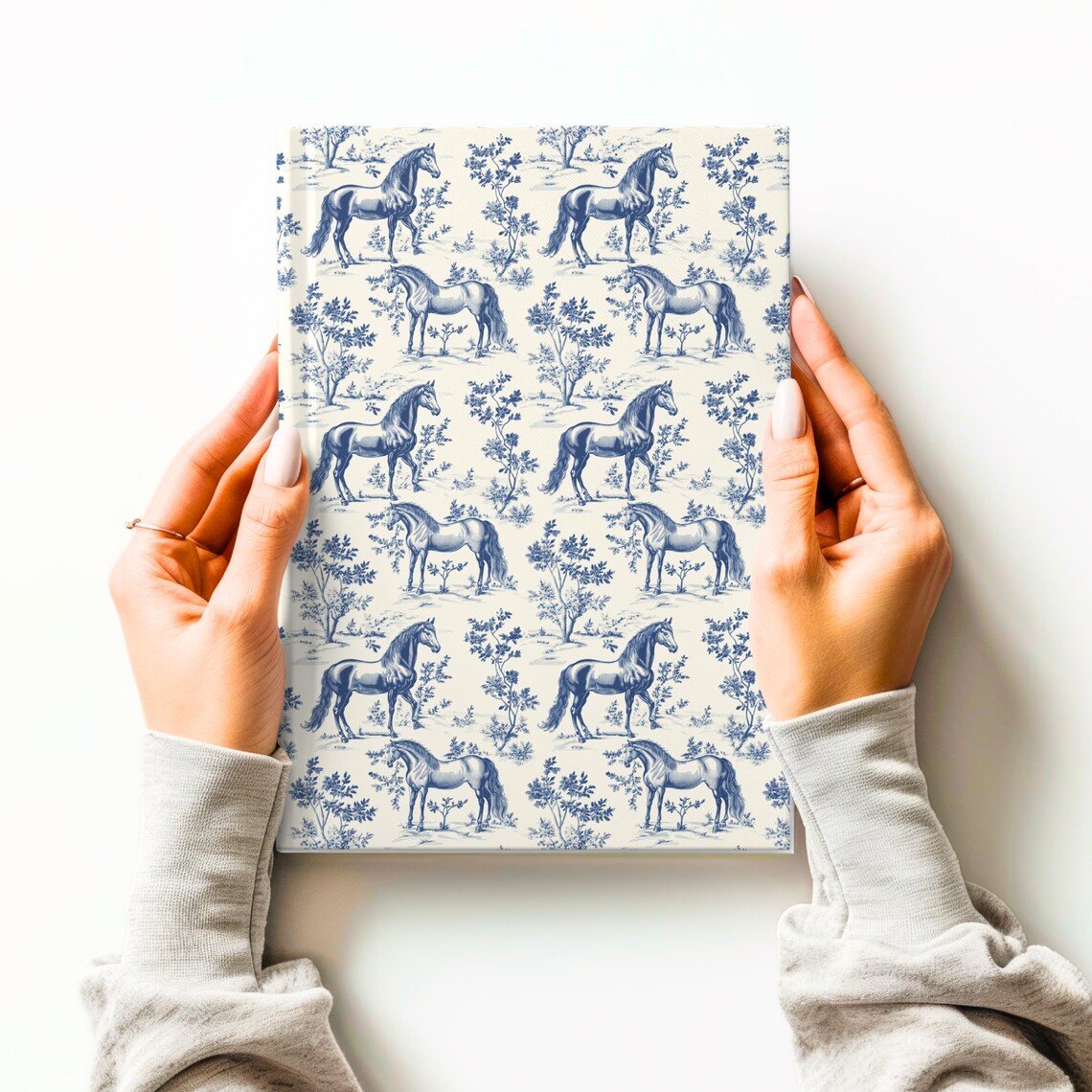 Horse Vintage Toile Journal - Hardcover Horse Toile Notebook ...