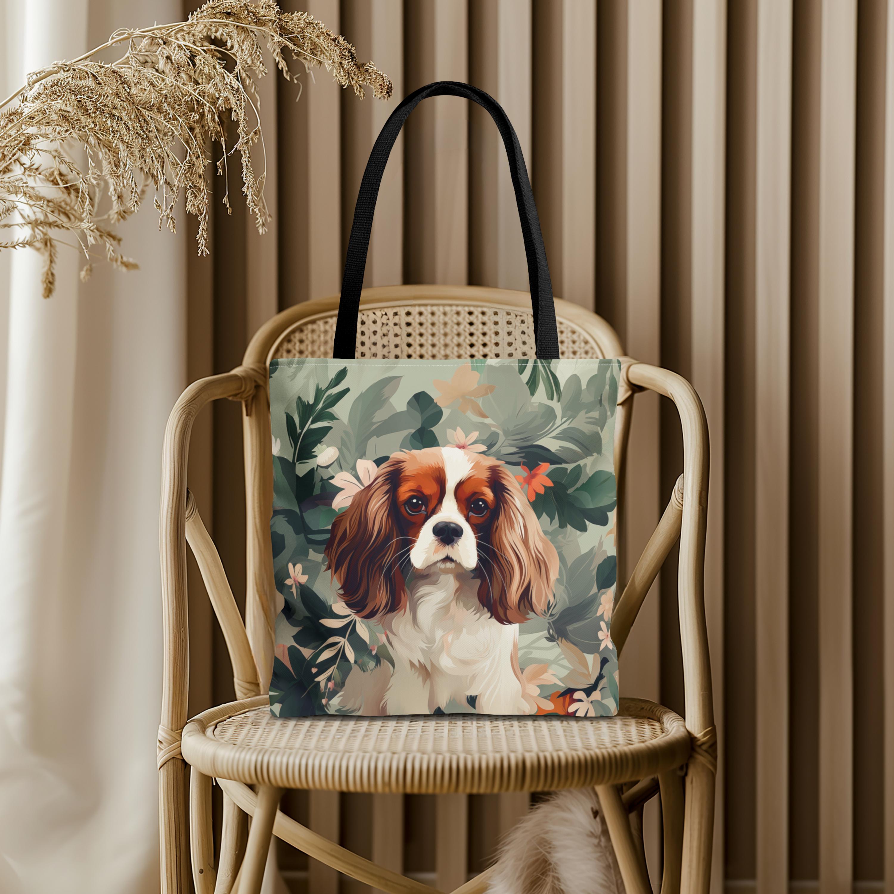 USデザイン キャバリア トートバッグ キャバリアキングチャールズスパニエル キャバリア キング チャールズ スパニエル トートバッグ - 本や