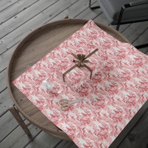 Westie roze toile inpakpapier - Toile de Jouy West Highland Terrier cadeauverpakking voor verjaardagen en feestdagen, hond moeder aanwezig - glanzend of mat afbeelding 6