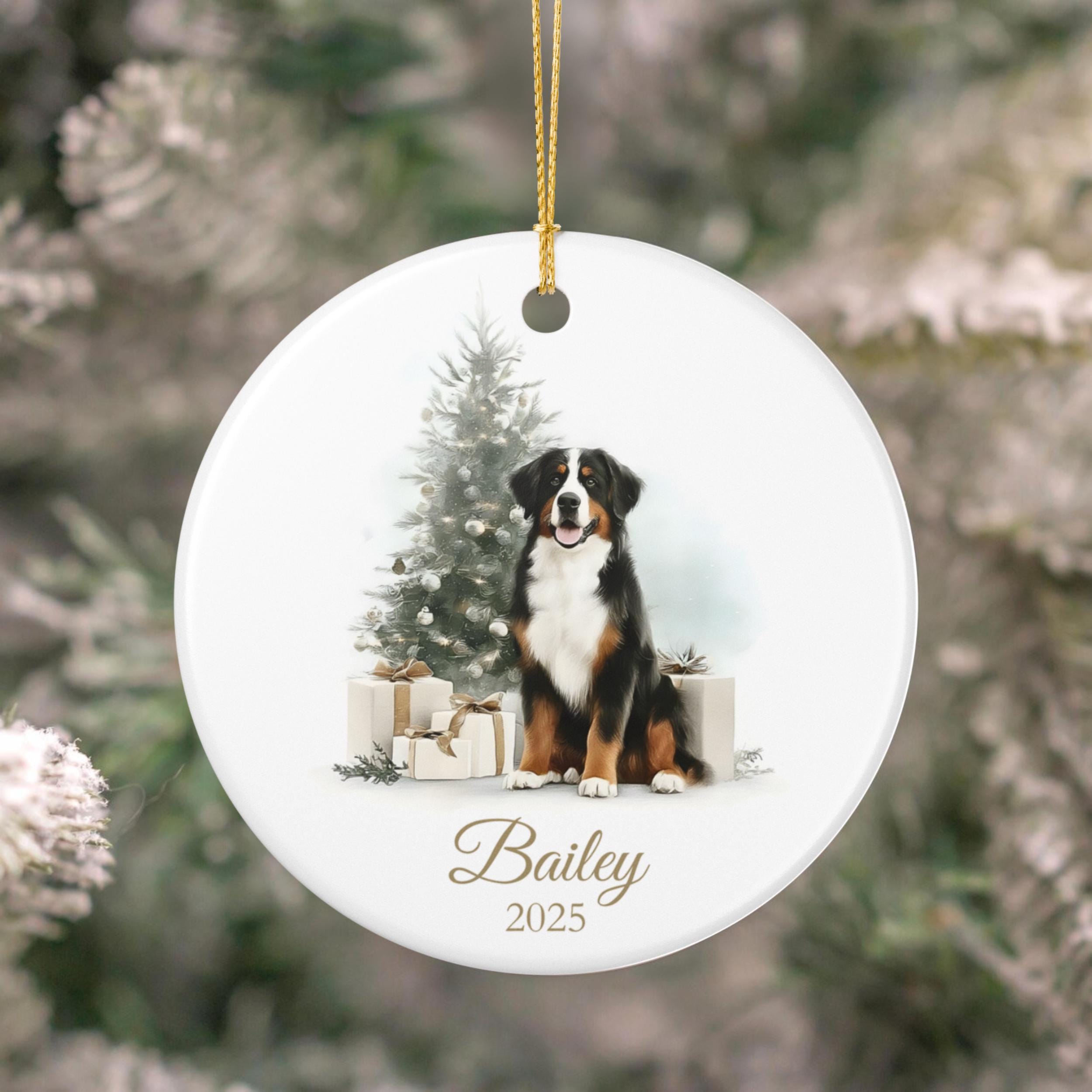Bernese Mountain Dog Christmas Ornaments - Etsy