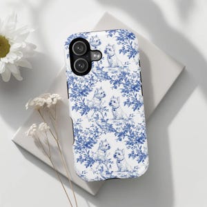 Westie Chinoiserie MagSafe Tough Phone Case iPhone 17, 16, 15, 14 Pro Max Case, West Highland Terrier Dog Lovers Magnetic Tough Phonecase image 2