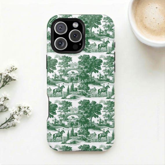Equestrian Horse Toile Magsafe Tough Phone Case iPhone 18, 17, 16