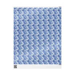 Pitbull French Toile de Jouy Wrapping Paper - Birthday Dog Mom Blue Toile Gift Wrap for Pittie Lovers, Holiday Present Wrap Glossy/Matte image 8