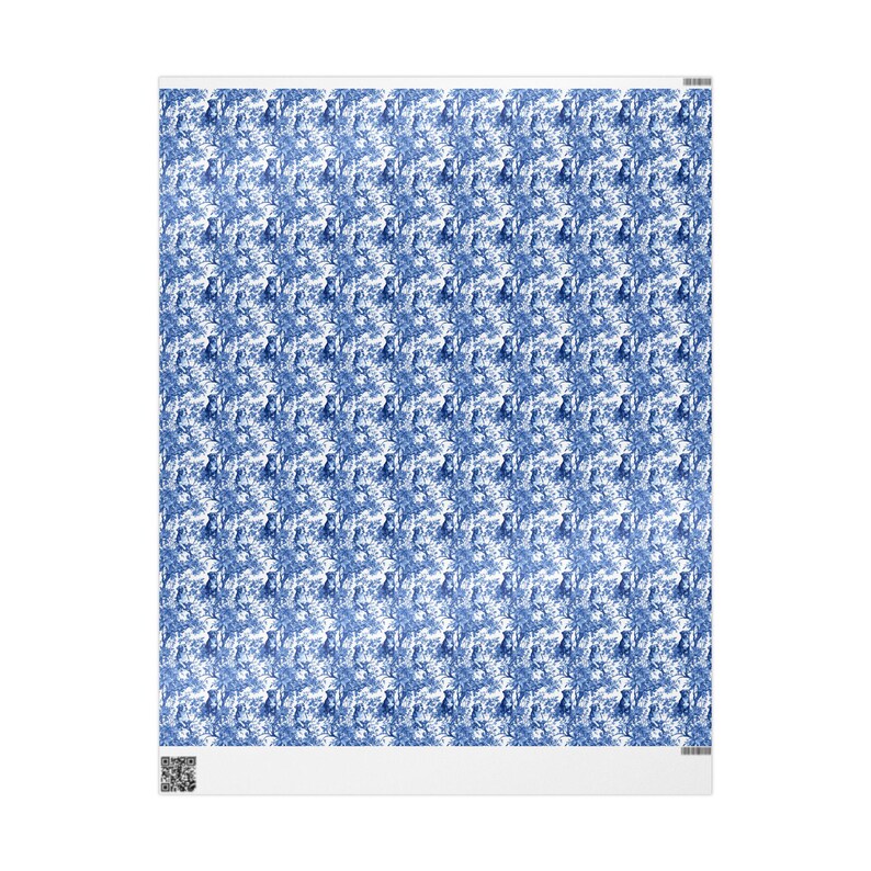 Pitbull French Toile de Jouy Wrapping Paper - Birthday Dog Mom Blue Toile Gift Wrap for Pittie Lovers, Holiday Present Wrap Glossy/Matte image 8