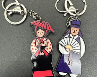 Korean Traditional Hanbok Character SET Acrylic Keyring Made in Korea