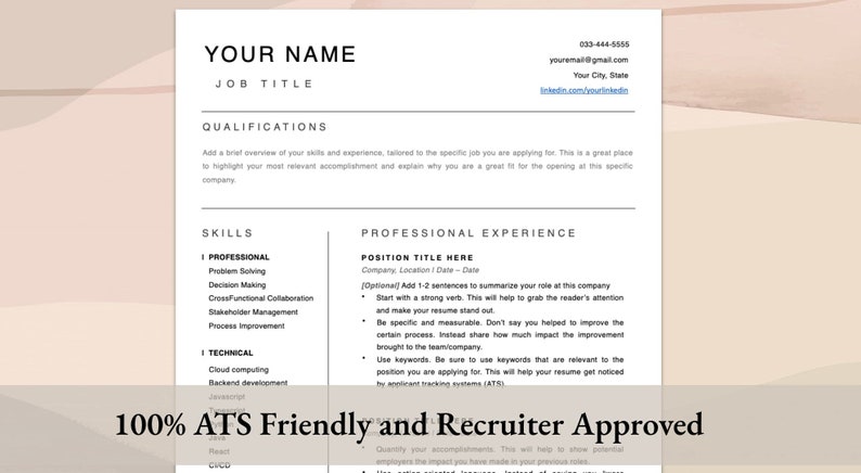 ATS Approved Resume Template Written - Il 794xN.5184843845 3ai2