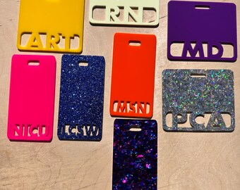 Personalized Acrylic Badge Buddy: Custom Healthcare Badge Backer