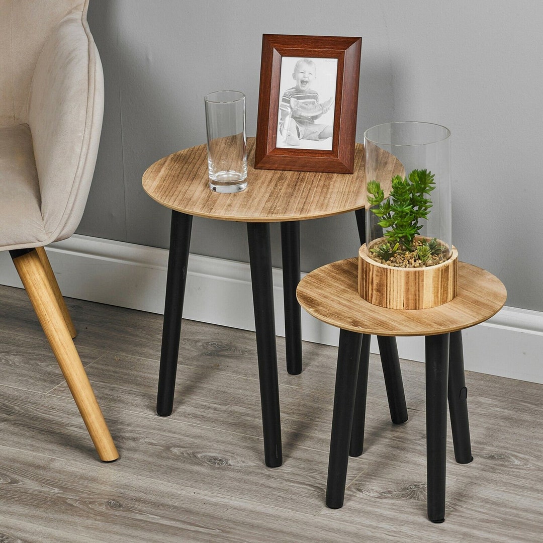 Round Modern Wooden MDF Side End Table Design Coffee Living - Etsy