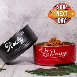 Personalized Pet Bowl, Personalized Dog Bowl, Custom Dog Bowl, Personalized Pet Gift, Small-Large Bowls for Pet, Stainless Steel Pet Bowl