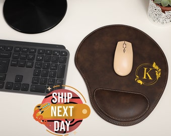 Custom Leather Mouse Pad, Custom Gifts for Dad,  Leather Mouse Pad, Custom Mouse Pad, Coworker Gift, Office Mouse Mat, Custom Gifts for Dad