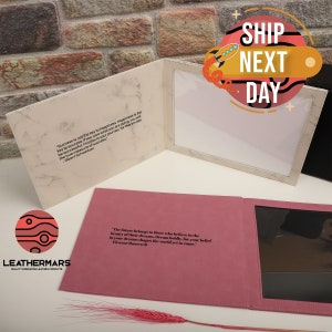Personalized Diploma Holder, Hardback Textured Leatherette Folder ...