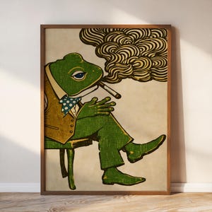 toad smoking a cigarette Frog This unique gift can be easily swapped out to suit any mood or decor Cigarette Frog