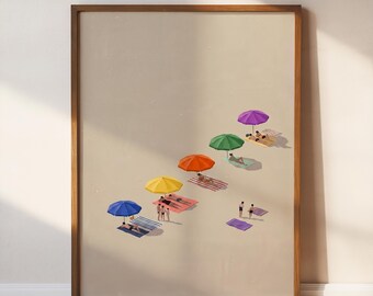 Elegant Photo Frame: Beach Scene Art Print Home Décor