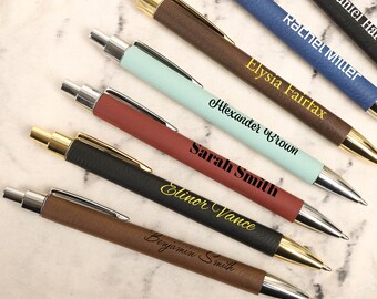 Custom Leather Pen, Personalized Pen, Engraved Leather with Name, Special Pen, Official Pen, Leather Pen, Pen for Businessman, Teacher Gift