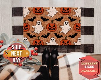 Halloween Welcome Mat, Bats Doormat, Scary Home Doormat, Spooky Entry Mat, Halloween Decor, Cute Halloween, Ghost Doormat, Closing Gift