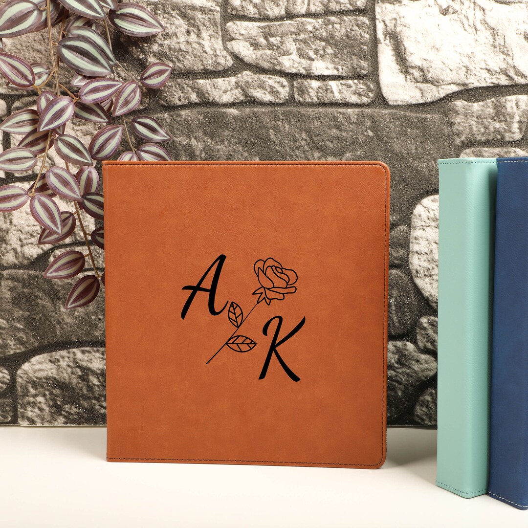 Personalized Binder, Engraved Binder With Name, Leather Refillable