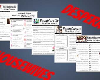 Juego de despedida de soltera de Mujeres desesperadas