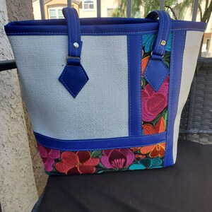 Leather Embroidered  Bag