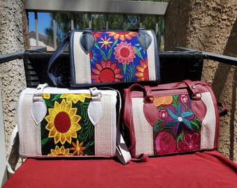 Leimandy Embroidered Crossbody Bag - Boho Double Side Strap - 11x11 Inches With Built-in Pocket - View #7