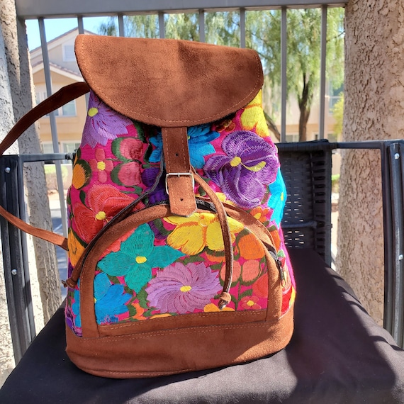 Guatemalan Embroidered Floral Backpack: Handmade - Etsy display picture 3