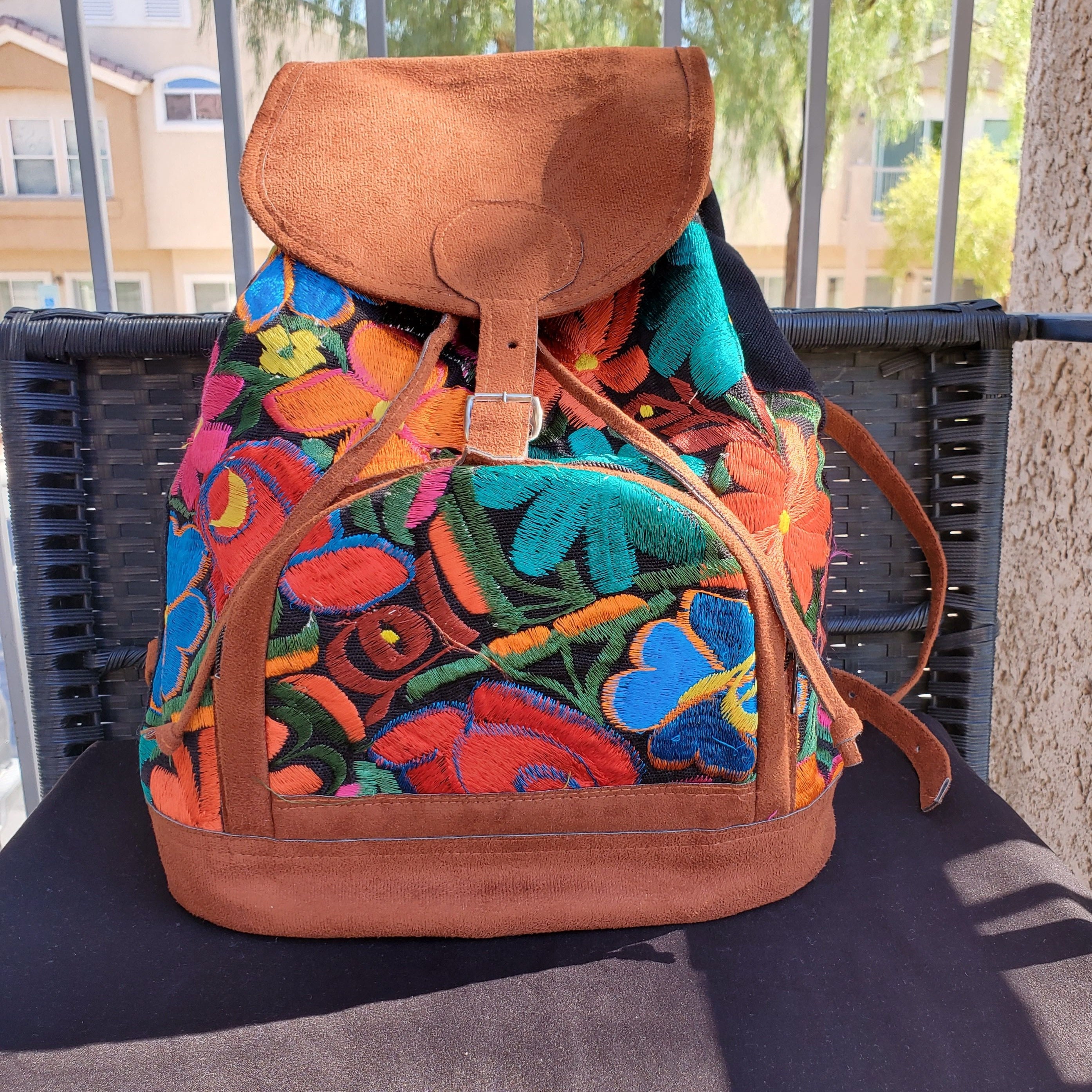Authentic Guatemalan Floral Hand Embroidered Backpack il_fullxfull.5773510246_ipcg.jpg main image 2
