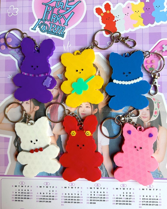 Purple Kiss Season's Greetings 2024 Keychain Charms - Purky Purky