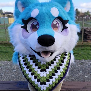 Beetlejuice-Themen-Fursuit-Bandana