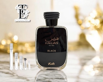 Rasasi Hawas Black Men's Fragrance Sample: Travel Size