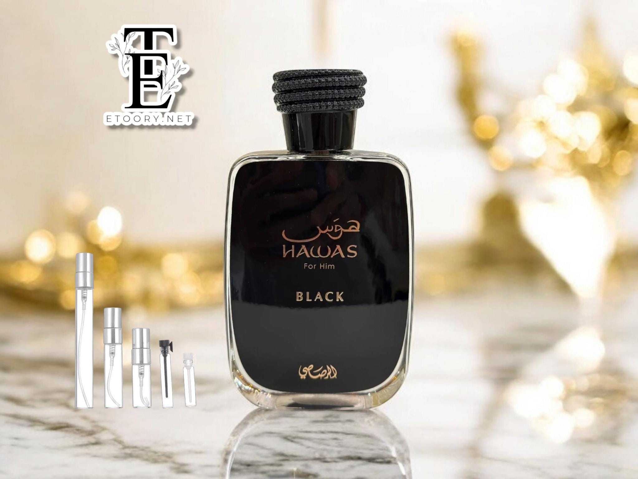 Rasasi Hawas Black Men's Fragrance Sample: Travel Size