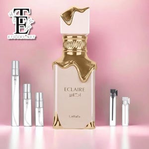 Lattafa Eclaire Eau de Parfum Spray SAMPLE in GLASS Atomizer 1ml,2ml, 3ml, 5 ml, 10ml | Middle Eastern Arab Samples | Travel Size | Gifts
