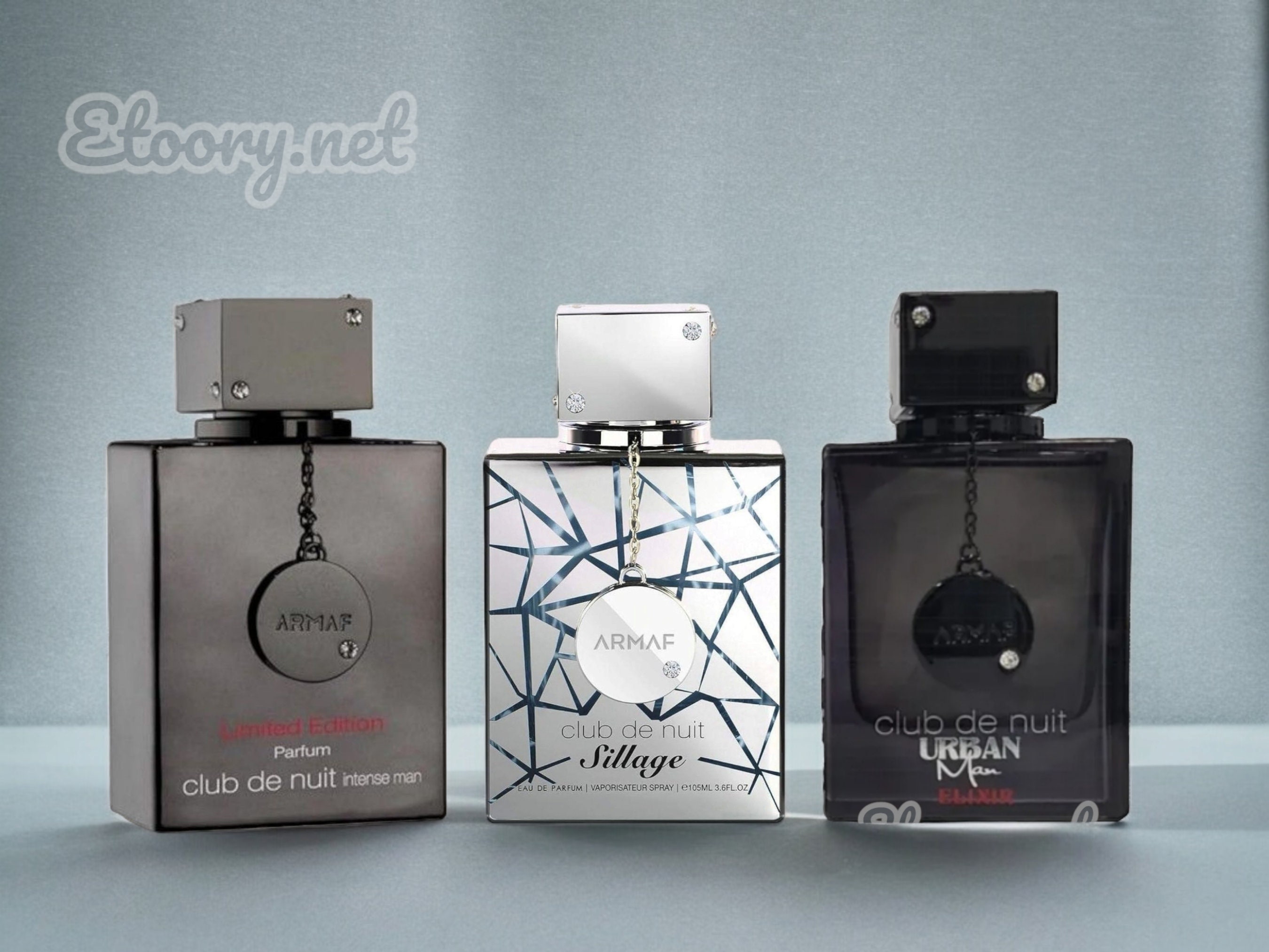 ARMAF Men's Cologne Sample Set: Club De Nuit Intense, Sillage, Urban Elixir (1ml/2ml)
