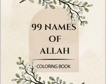 Libro para colorear de los 99 nombres de Alá: Arte islámico (impresión digital)