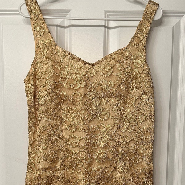 Vintage Gold Cocktail Dress
